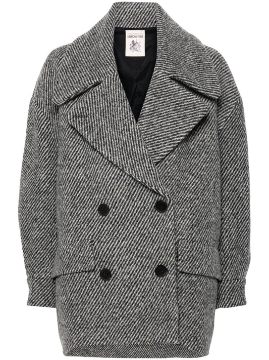 Semicouture Coats Grey