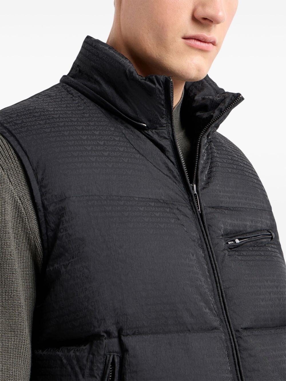 Emporio Armani Emporio Armani Jackets Black Vests Emporio Armani