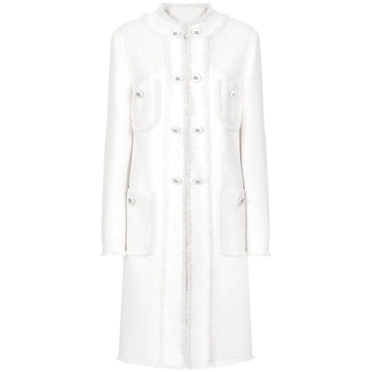 Dolce & Gabbana Coats Cream Jackets Dolce & Gabbana