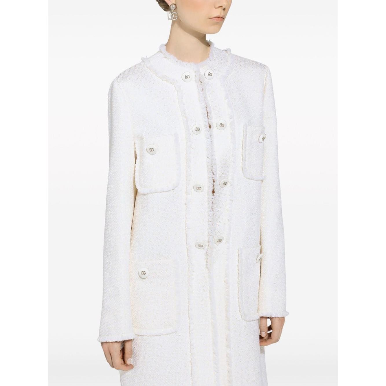 Dolce & Gabbana Coats Cream Jackets Dolce & Gabbana