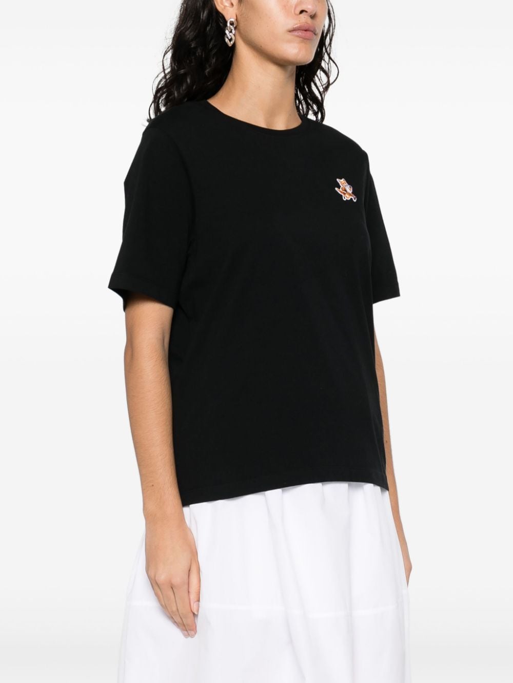 MAISON KITSUNE' T-shirts and Polos Black Topwear Maison Kitsune'