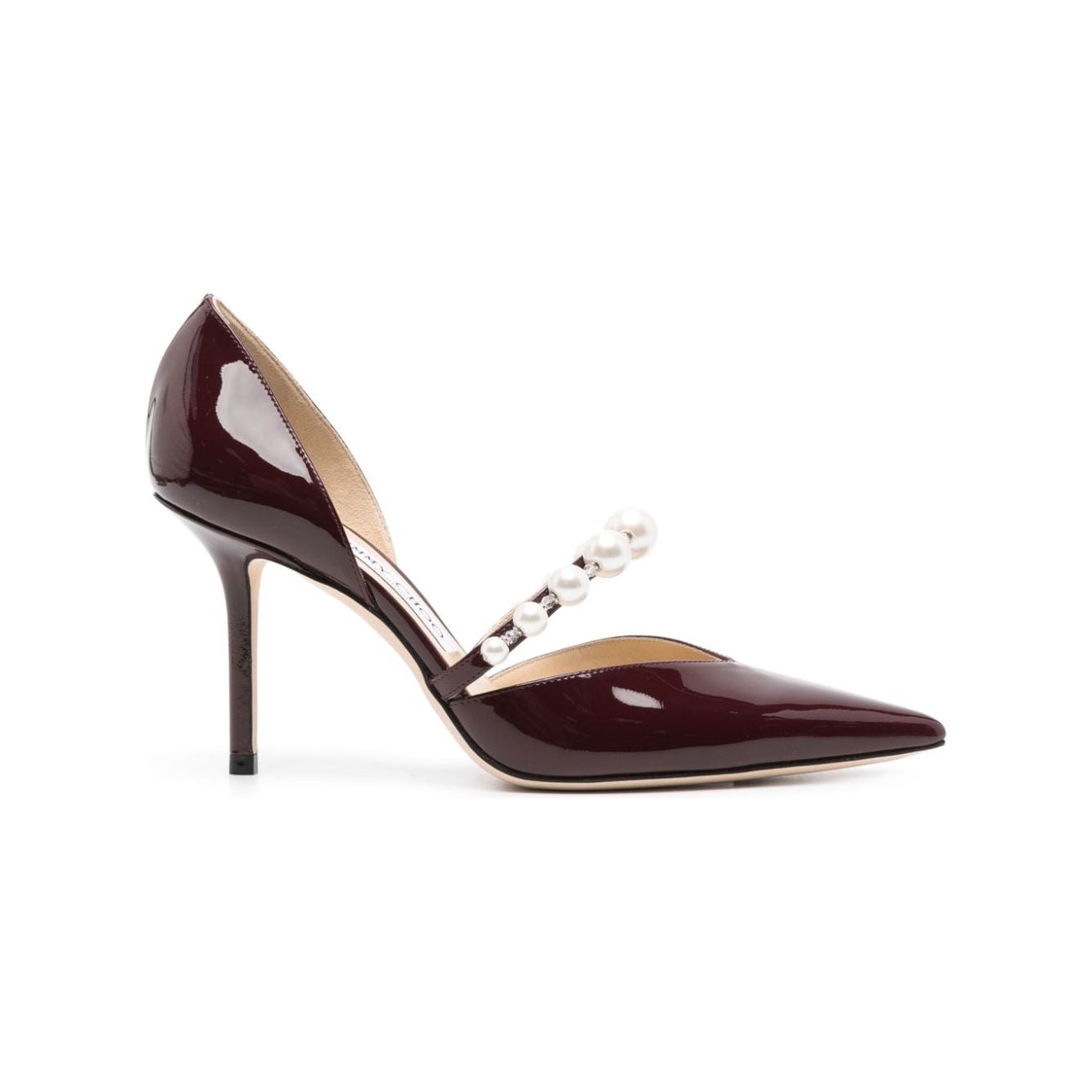 Jimmy Choo With Heel Bordeaux High Heel Jimmy Choo