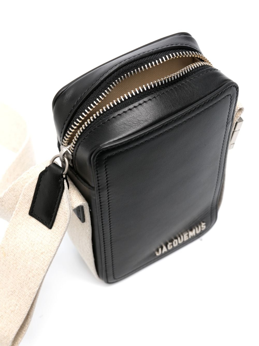 JACQUEMUS calf leather crossbody bag Black