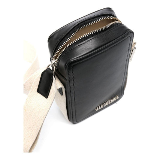 JACQUEMUS calf leather crossbody bag Black Shoulder JACQUEMUS