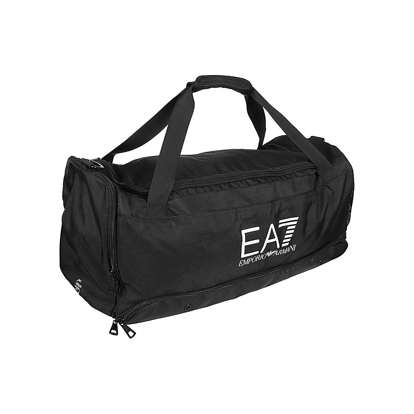 Front view with bag zipped and handles upright.