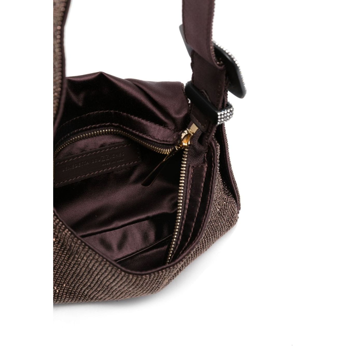 Front view with bag zipped and handles upright.