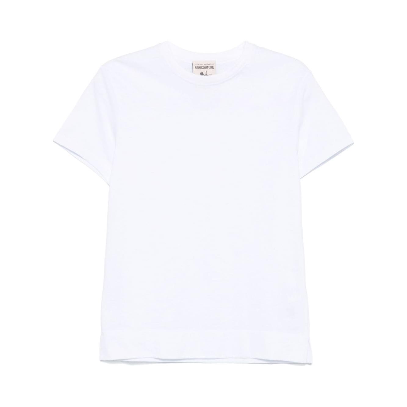 Semicouture T-shirts and Polos White Topwear Semicouture