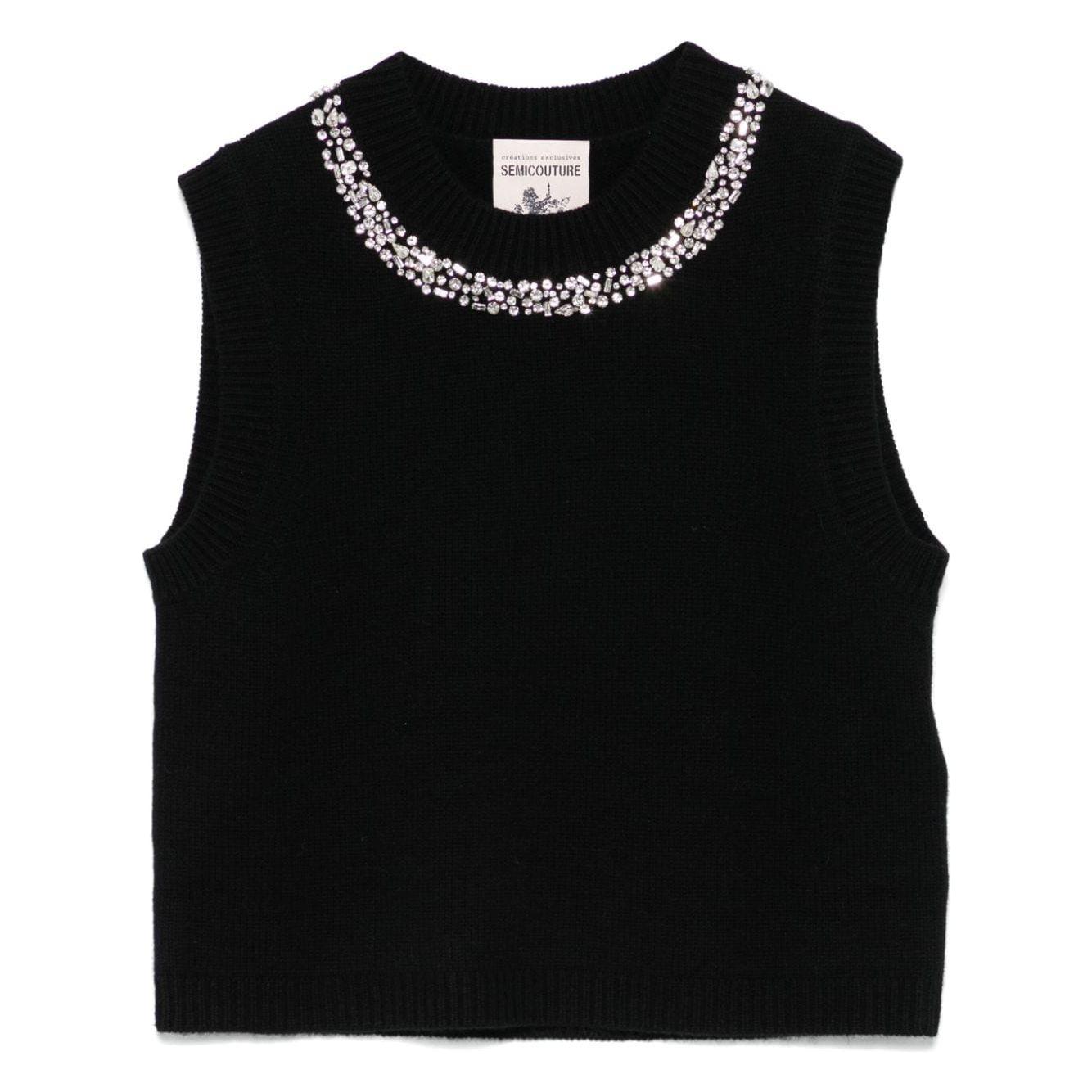 Semicouture Sweaters Black Topwear Semicouture