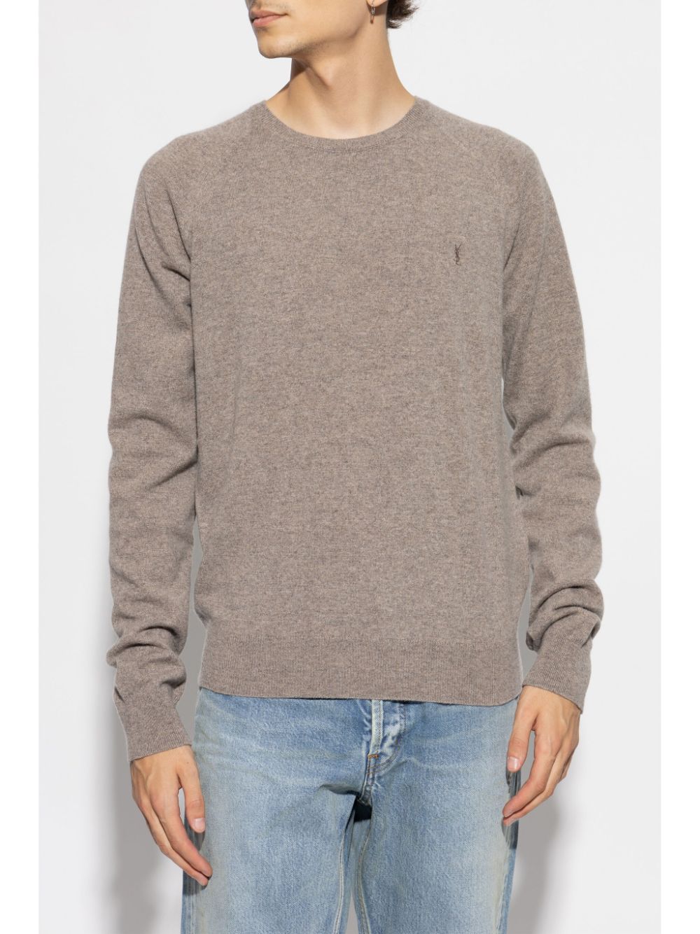 Saint Laurent  Sweaters Dove Grey Topwear Saint Laurent