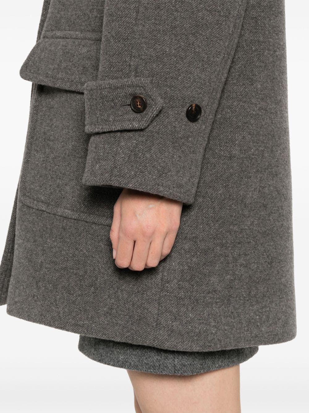 DUNST grey wool blend twill Coats