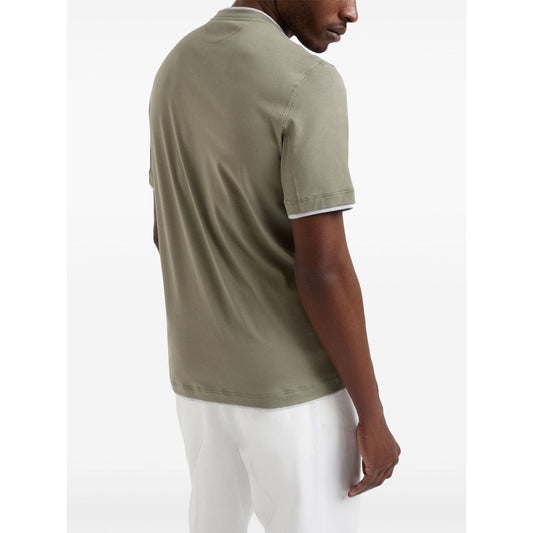 Brunello Cucinelli T-shirts and Polos Green Topwear Brunello Cucinelli