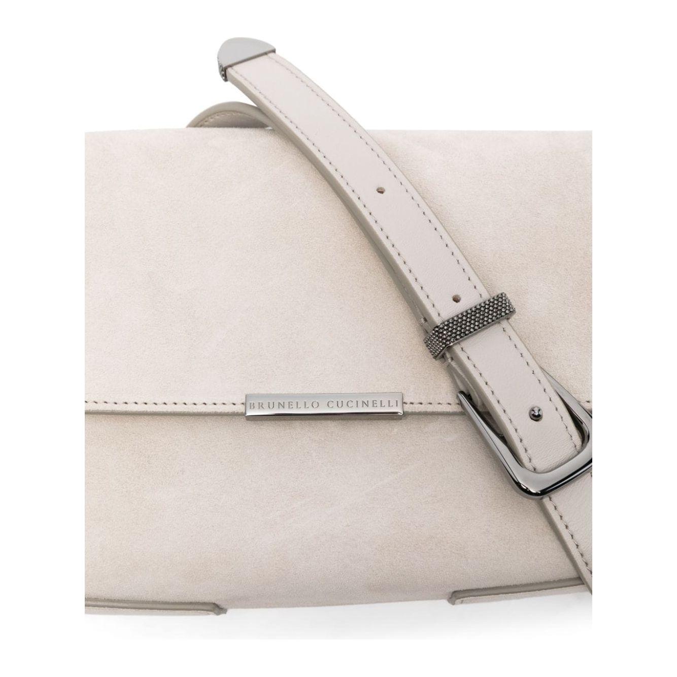 Brunello Cucinelli Bags.. Light Grey Shoulder Brunello Cucinelli