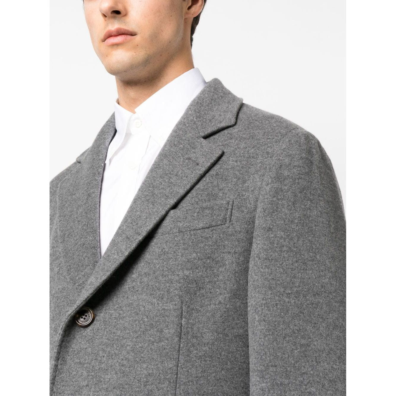 Brunello Cucinelli Coats Grey Jackets Brunello Cucinelli