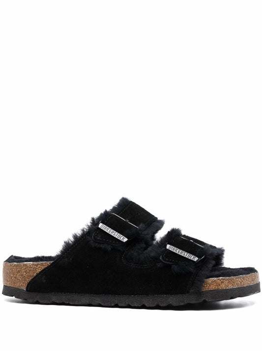 Birkenstock black suede open toe Sandals