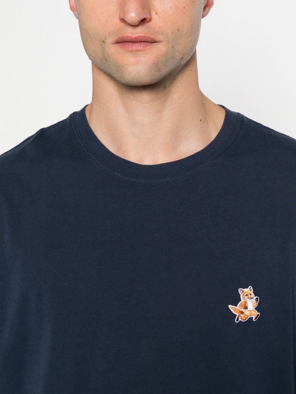 MAISON KITSUNE' T-shirts and Polos Blue Topwear Maison Kitsune