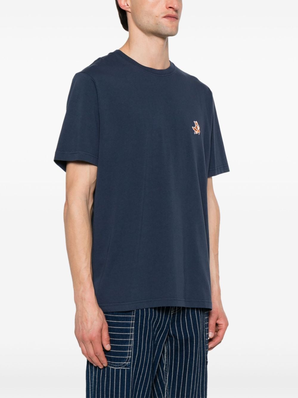 MAISON KITSUNE' T-shirts and Polos Blue Topwear Maison Kitsune