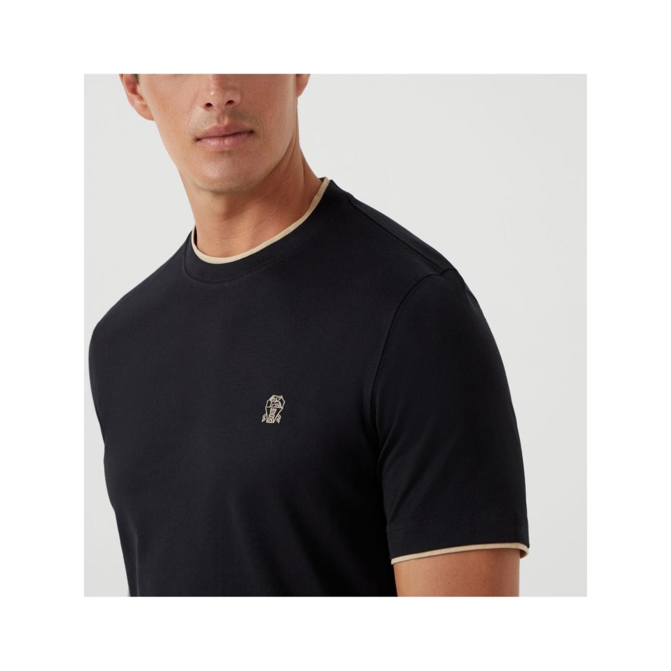 Brunello Cucinelli T-shirts and Polos Black Topwear Brunello Cucinelli