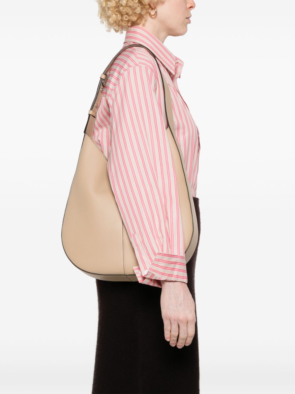 Tod's Woman Beige Di Bag Hobo Shoulder Tod'S