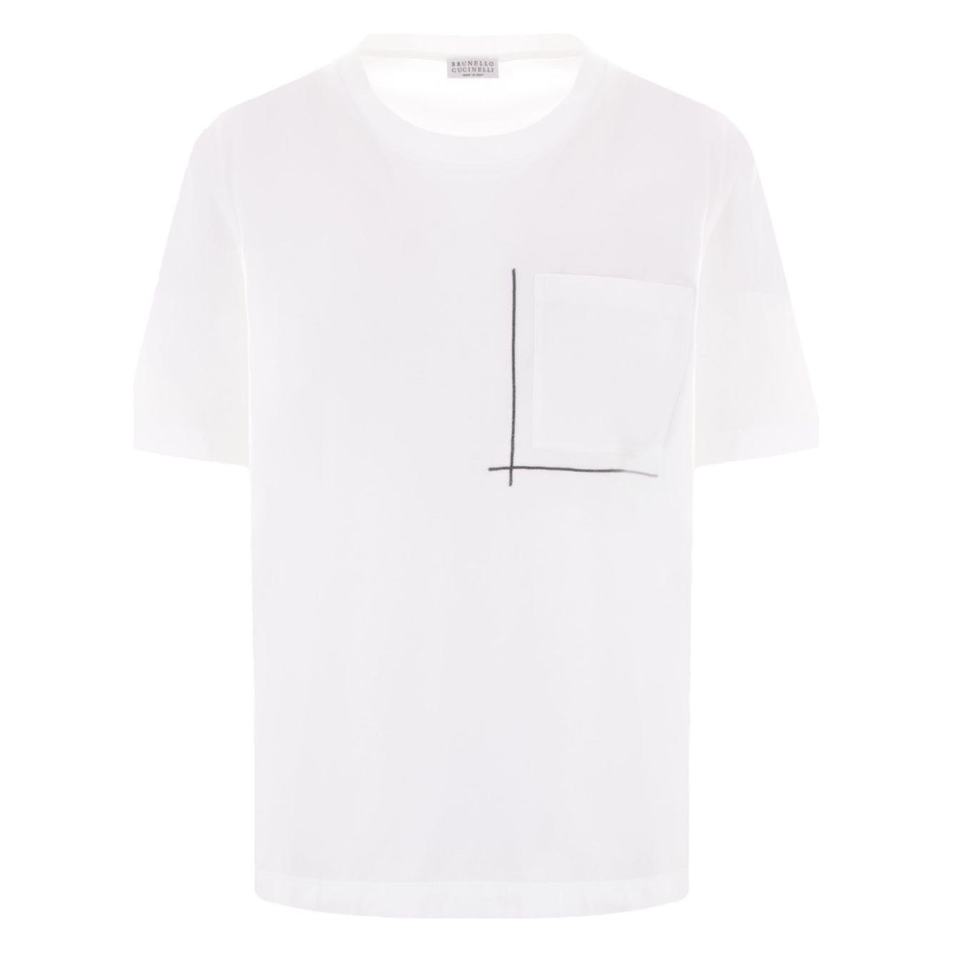 Brunello Cucinelli T-shirts and Polos White Topwear Brunello Cucinelli