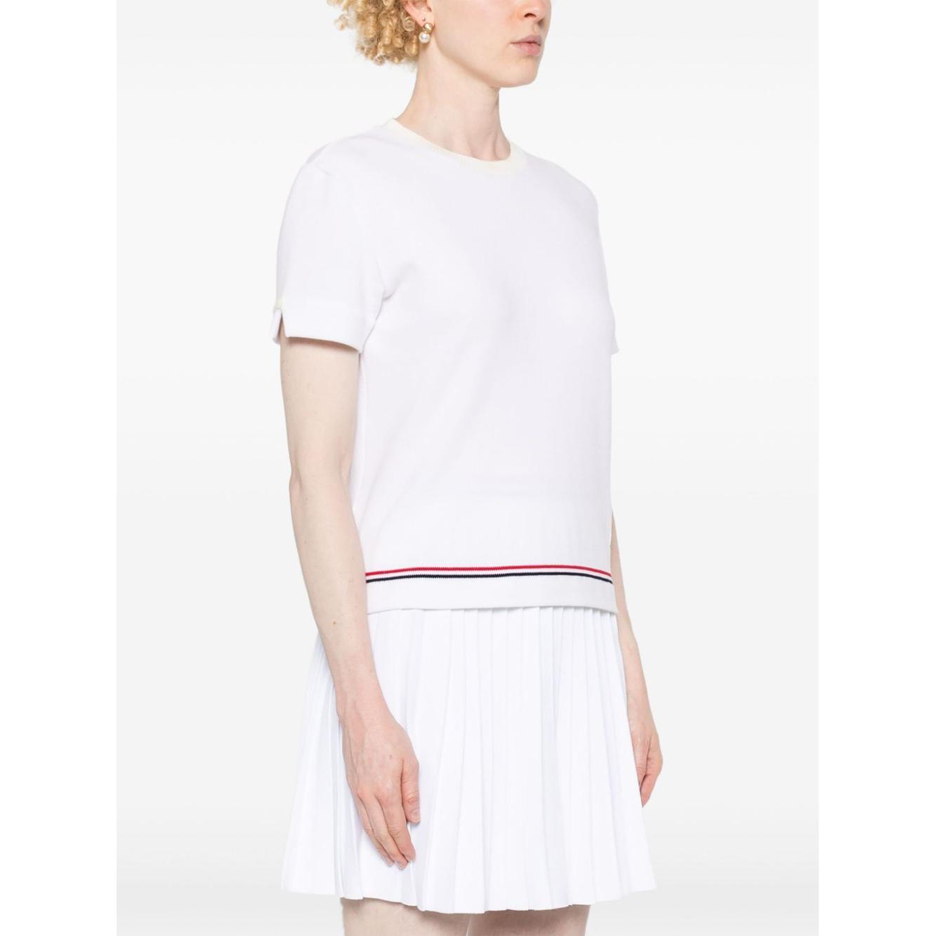 Thom Browne T-shirts and Polos White Topwear Thom Browne