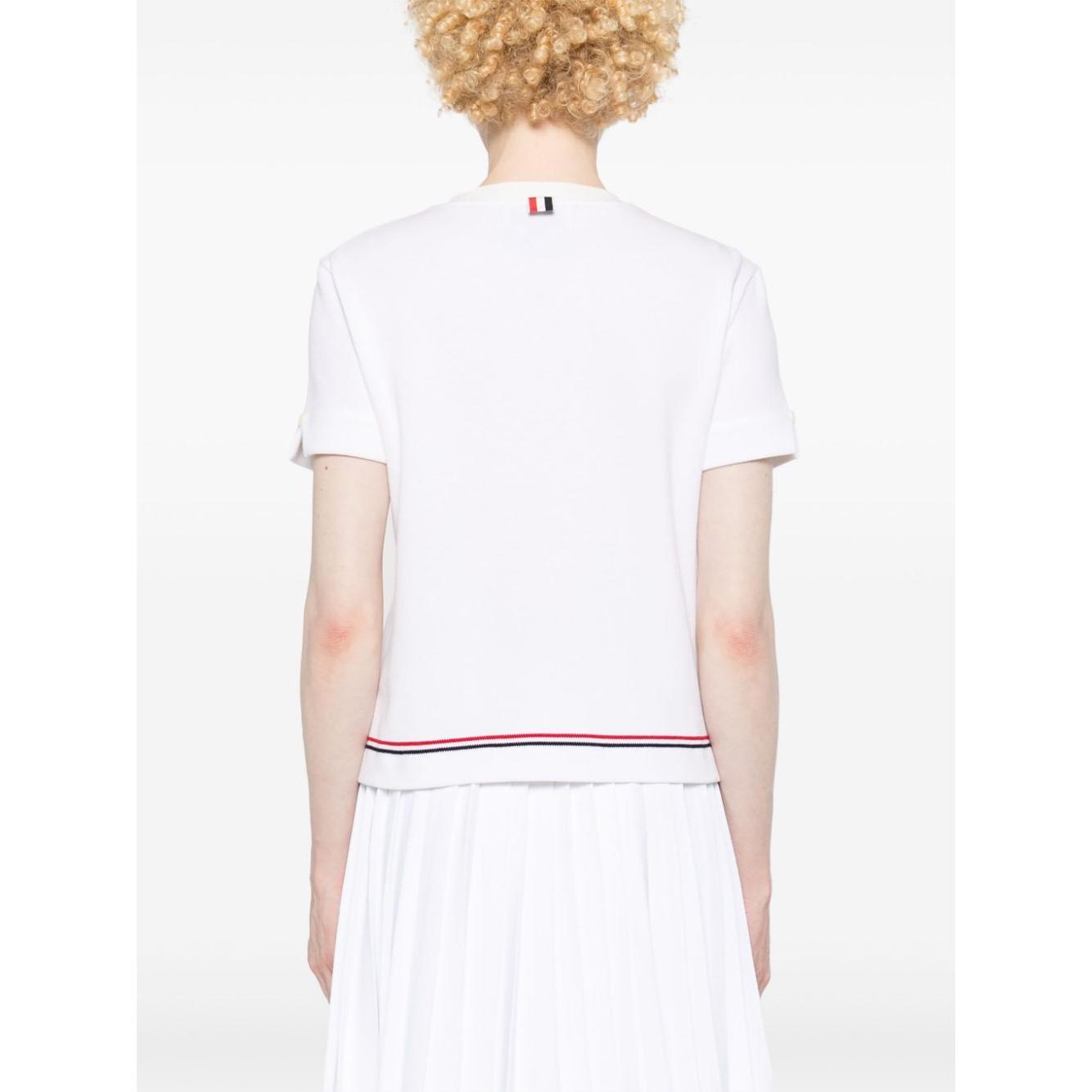 Thom Browne T-shirts and Polos White Topwear Thom Browne