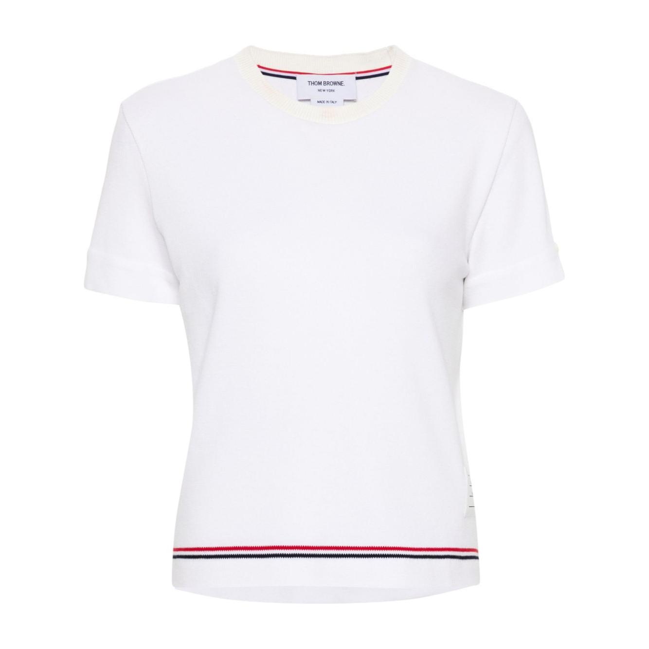 Thom Browne T-shirts and Polos White Topwear Thom Browne