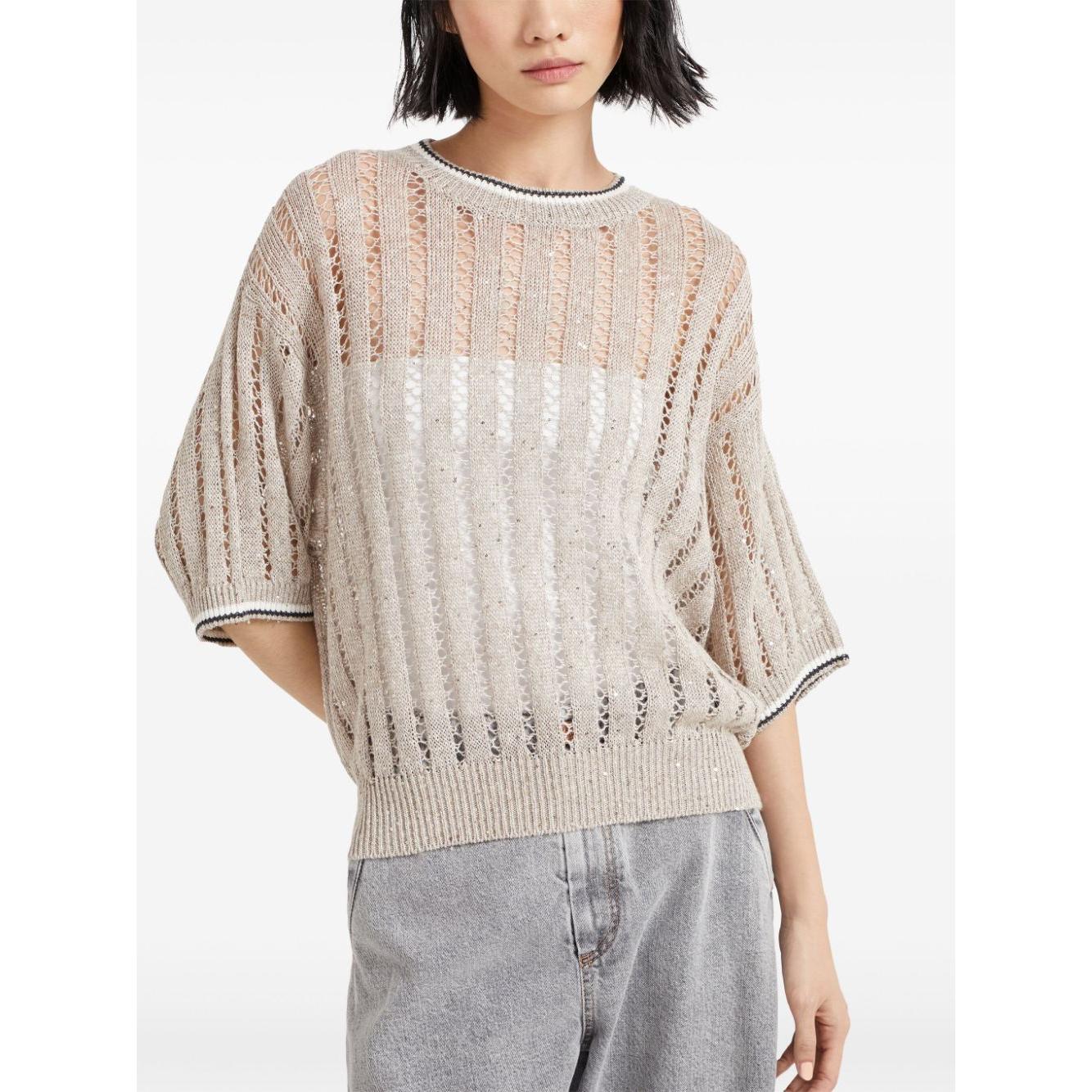 Brunello Cucinelli Sweaters Beige Topwear Brunello Cucinelli