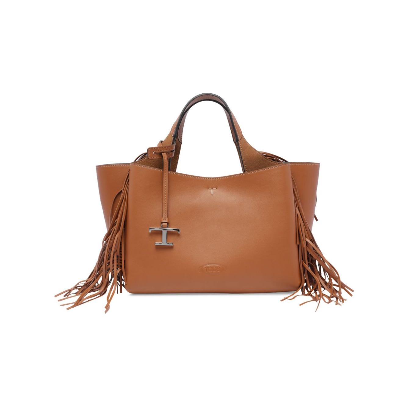 Tod's T Timeless Mini fringed leather tote Shopper Tod'S