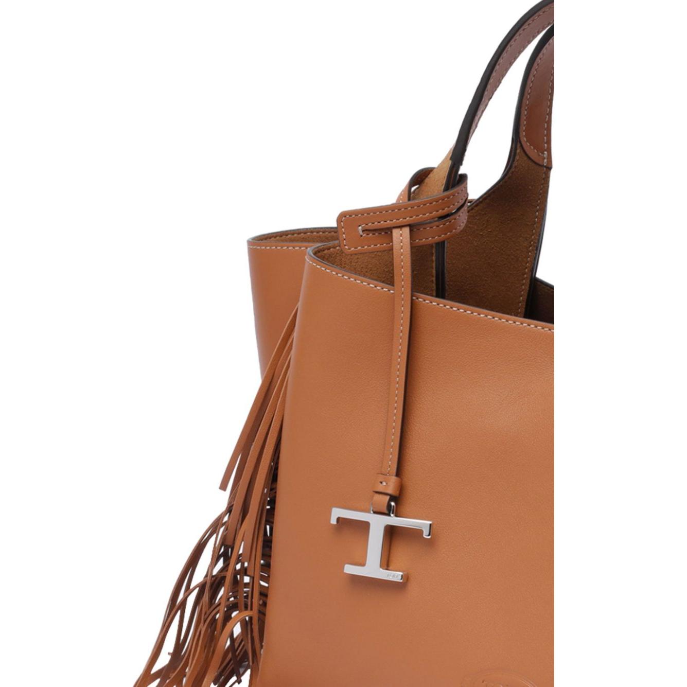 Tod's T Timeless Mini fringed leather tote Shopper Tod'S