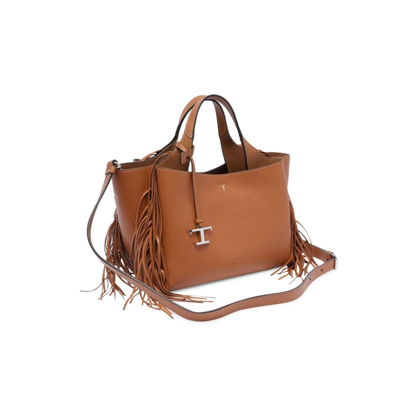 Tod's T Timeless Mini fringed leather tote Shopper Tod'S