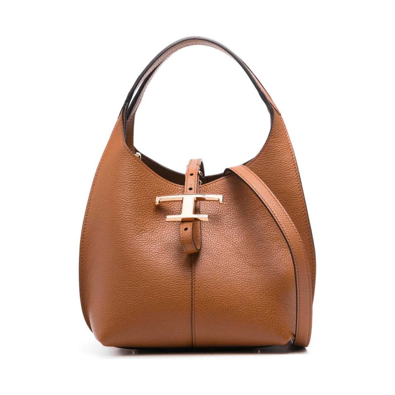 Tod's Mini Leather Tote Bag Brown Shoulder Tod'S