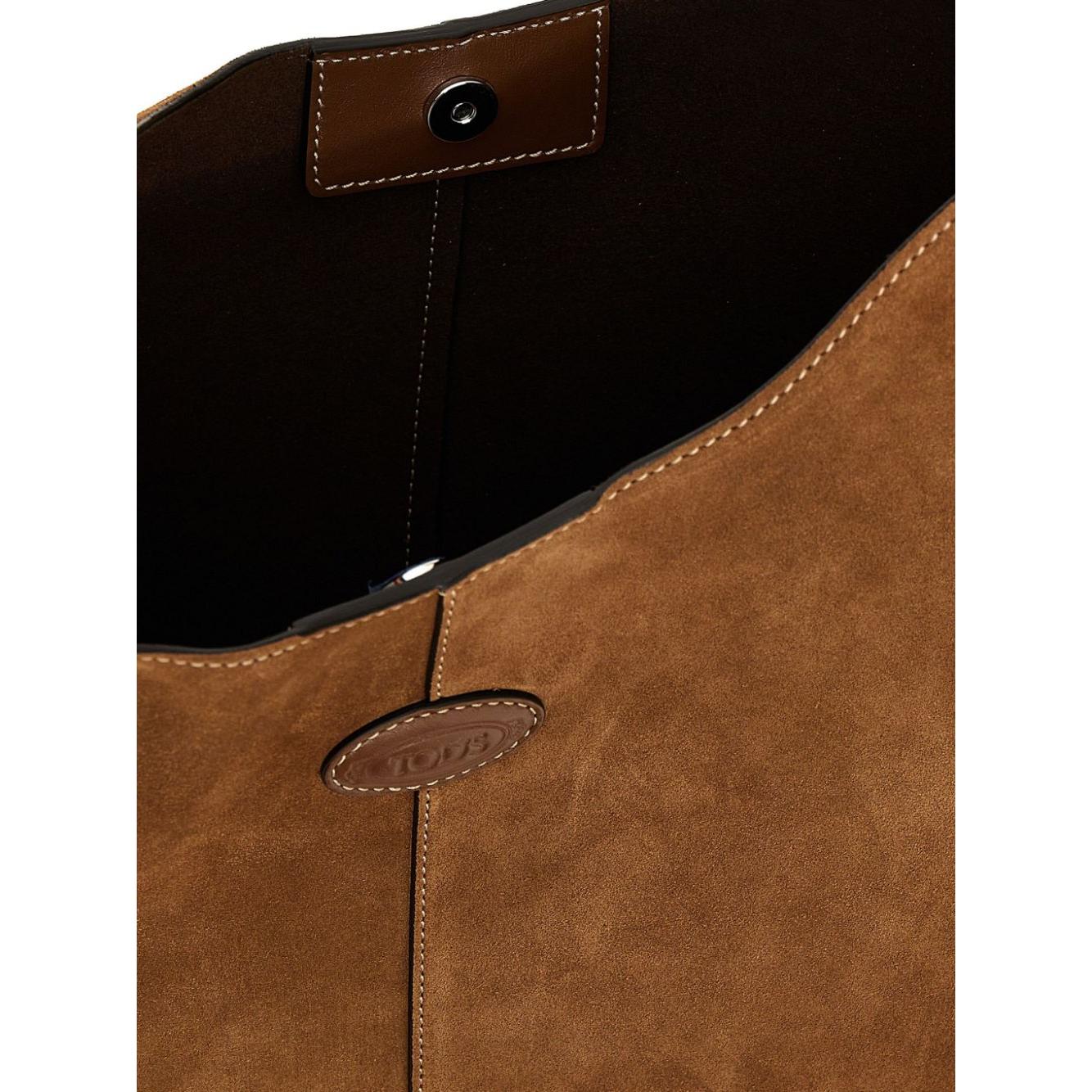 Tod's Woman Brown Di Bag Hobo in Suede Shoulder Tod'S