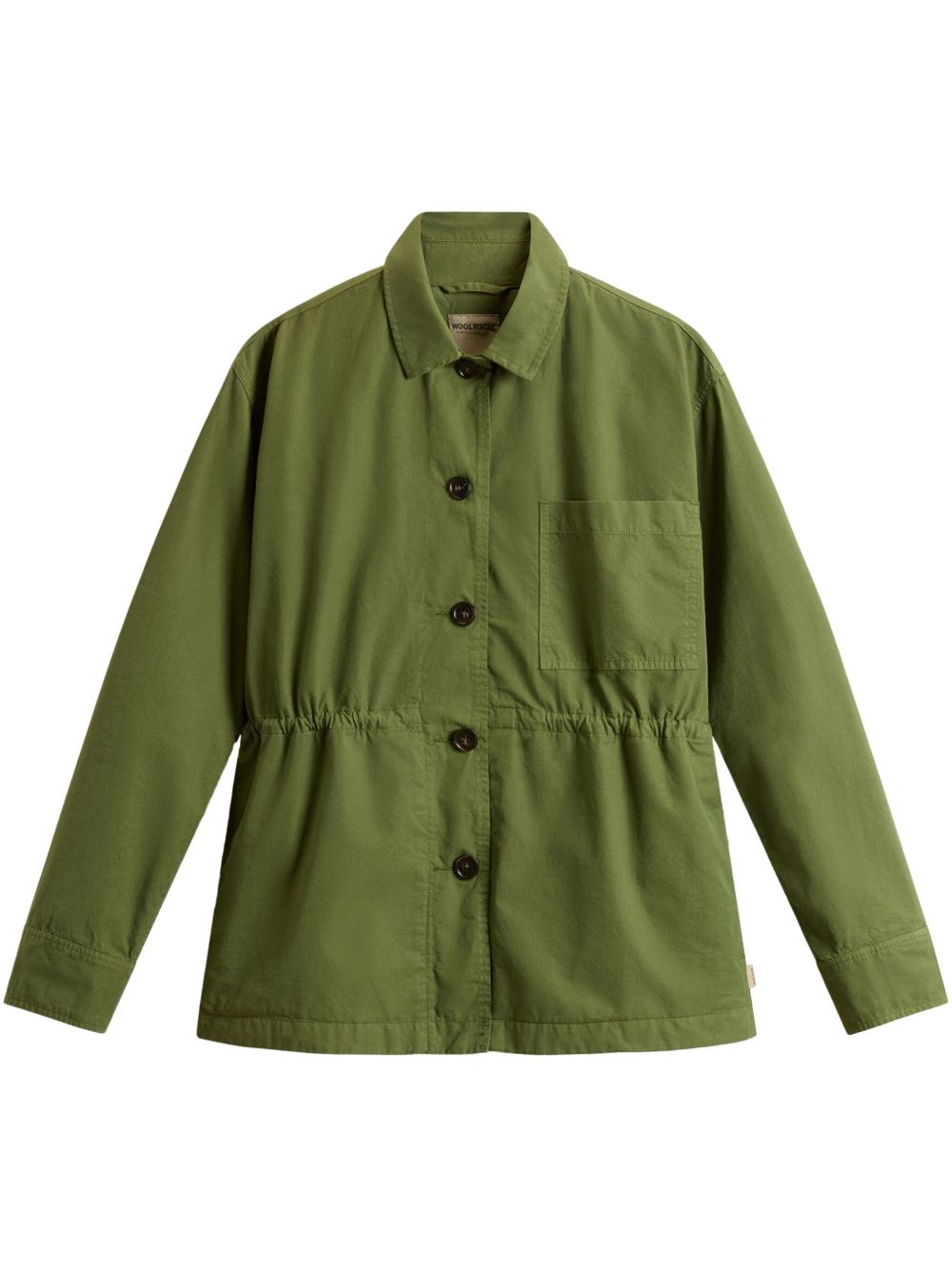 Woolrich Garment-Dyed Pure Cotton Overshirt green Jackets Woolrich