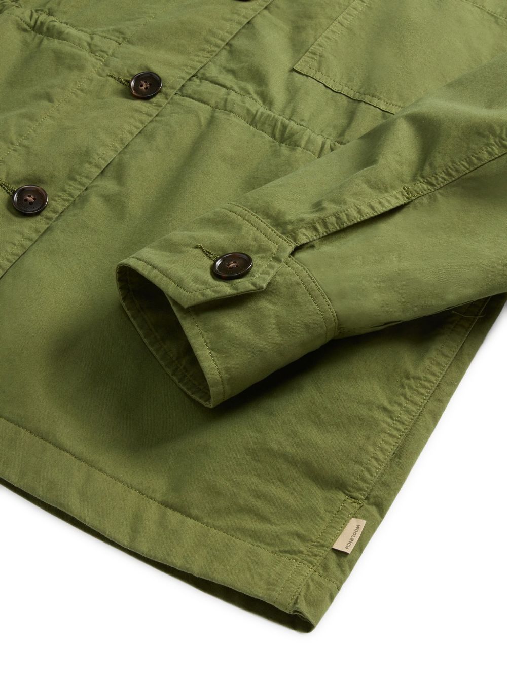 Woolrich Garment-Dyed Pure Cotton Overshirt green Jackets Woolrich