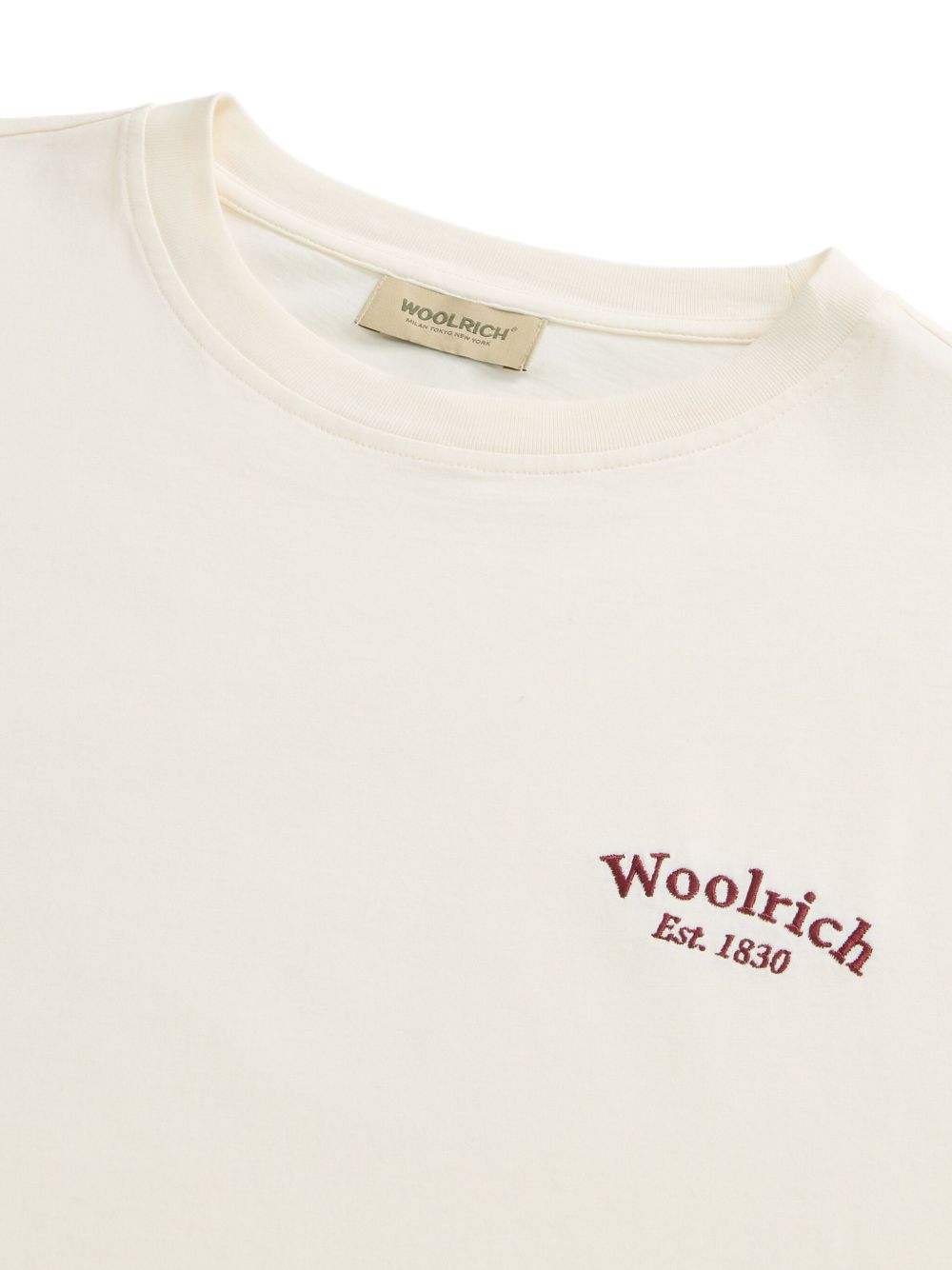 Woolrich Pure Pima Cotton T-Shirt with Logo Topwear Woolrich