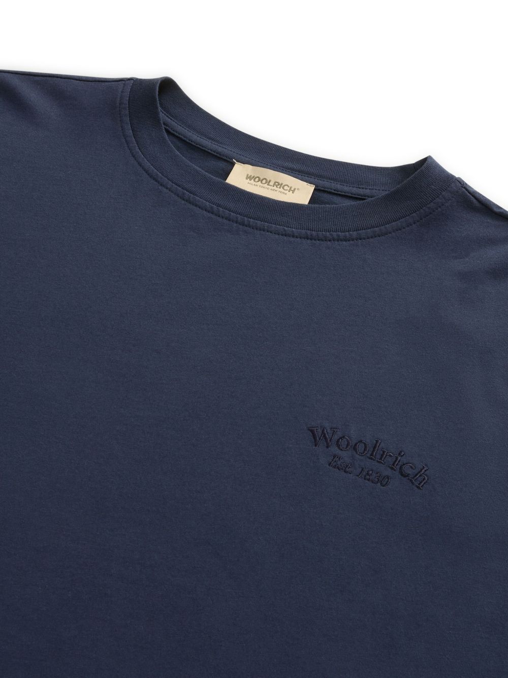 Woolrich Pure Pima Cotton T-Shirt with Logo Topwear Woolrich