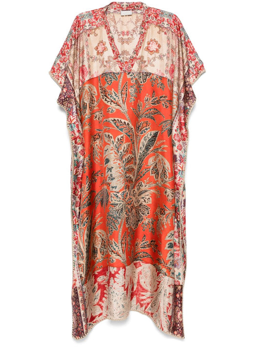 Pierre Louis Mascia Printed Silk Kaftan