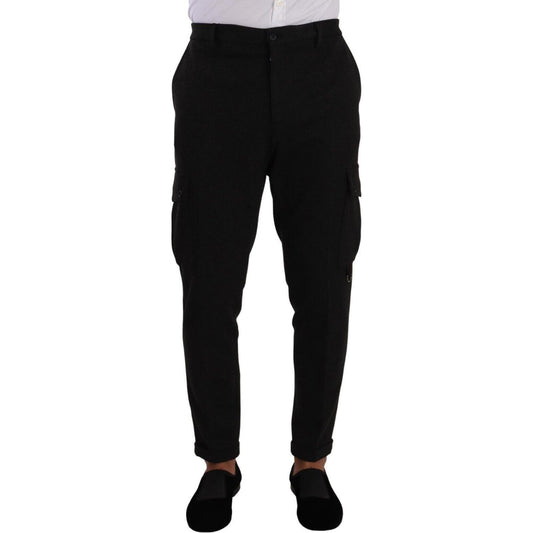 Dolce & Gabbana Sleek Skinny Cargo Pants in Timeless Black Dolce & Gabbana