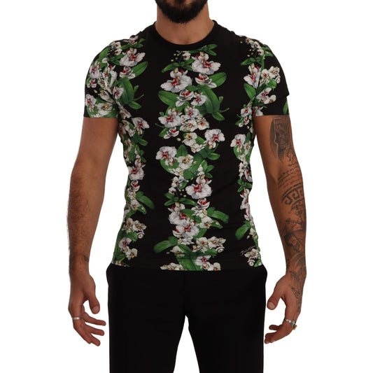 Dolce & Gabbana Elegant Floral Crewneck Tee for Men Dolce & Gabbana