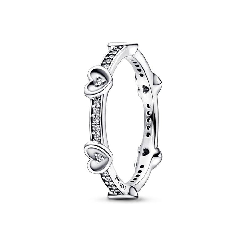 PANDORA JEWELS Mod. RADIANT SPARKLING HEARTS - RING - Size 50 Ring PANDORA