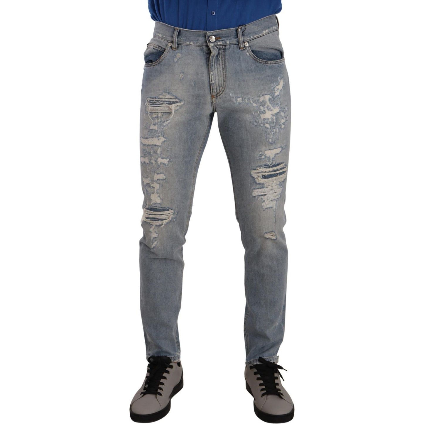 Dolce & Gabbana Elegant Light Blue Straight Denim Jeans Dolce & Gabbana