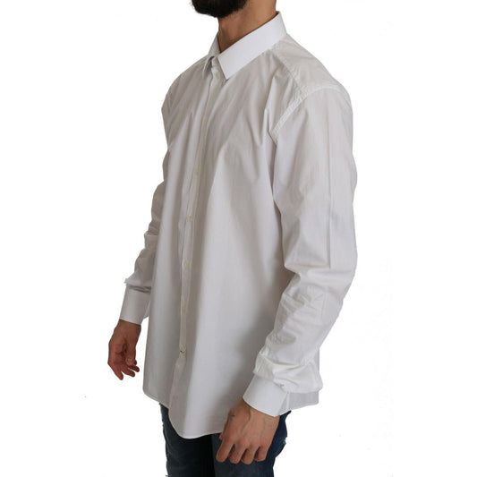 Dolce & Gabbana Exclusive White Slim Fit Formal Shirt Dolce & Gabbana