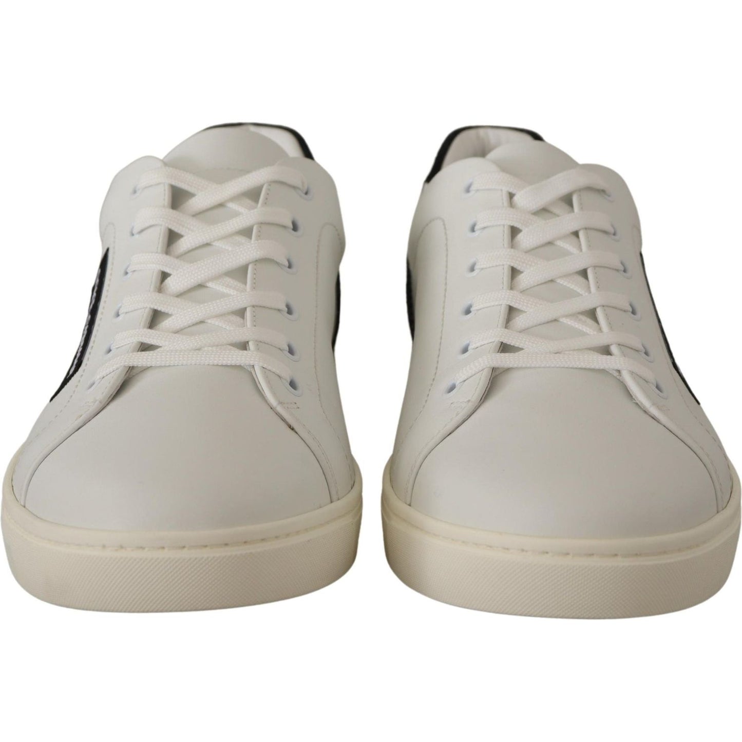 Dolce & Gabbana Elegant White Leather Low Top Sneakers Dolce & Gabbana