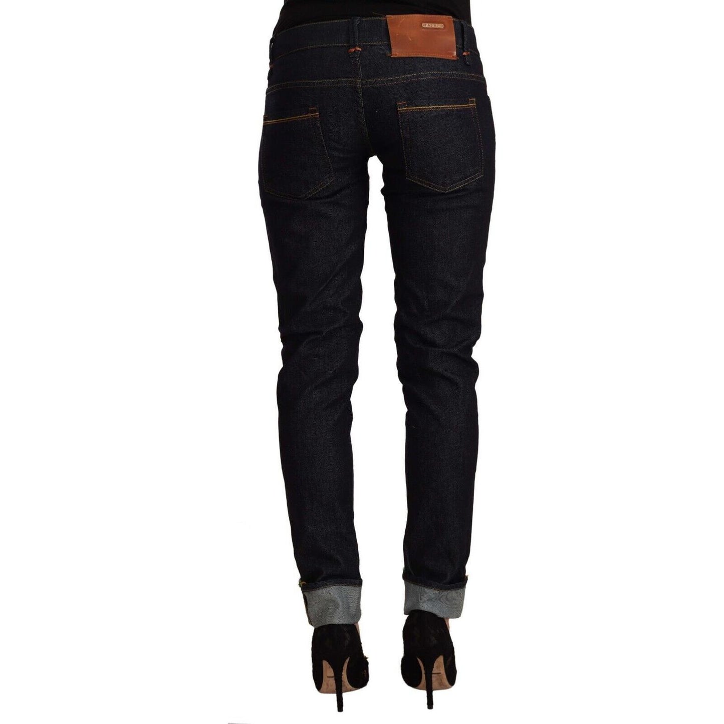 Acht Chic Low Waist Skinny Black Jeans Acht