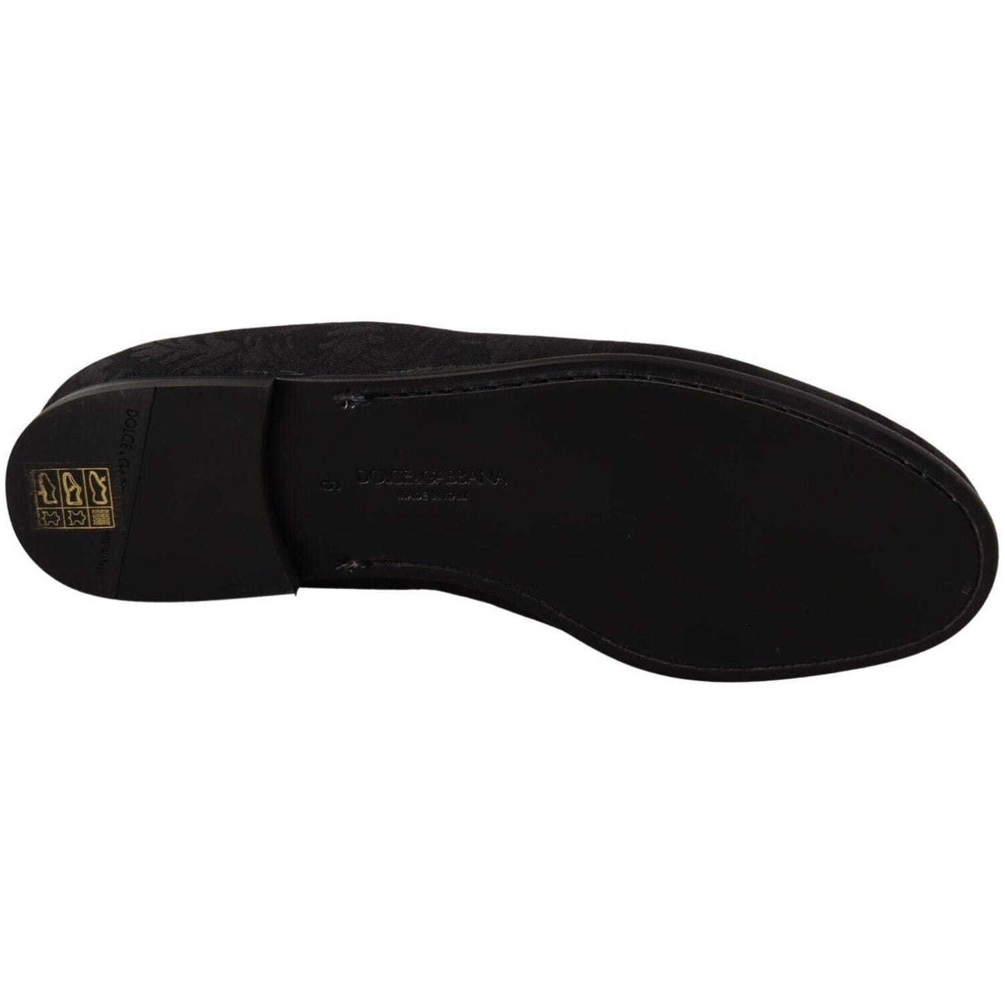 Dolce & Gabbana Elegant Jacquard Slide On Loafers Flats Dolce & Gabbana