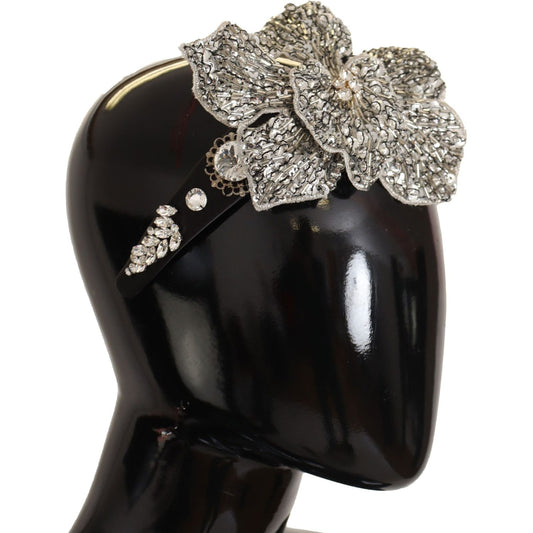 Dolce & Gabbana Elegant Crystal Diadem Headband - Chic Black Dolce & Gabbana