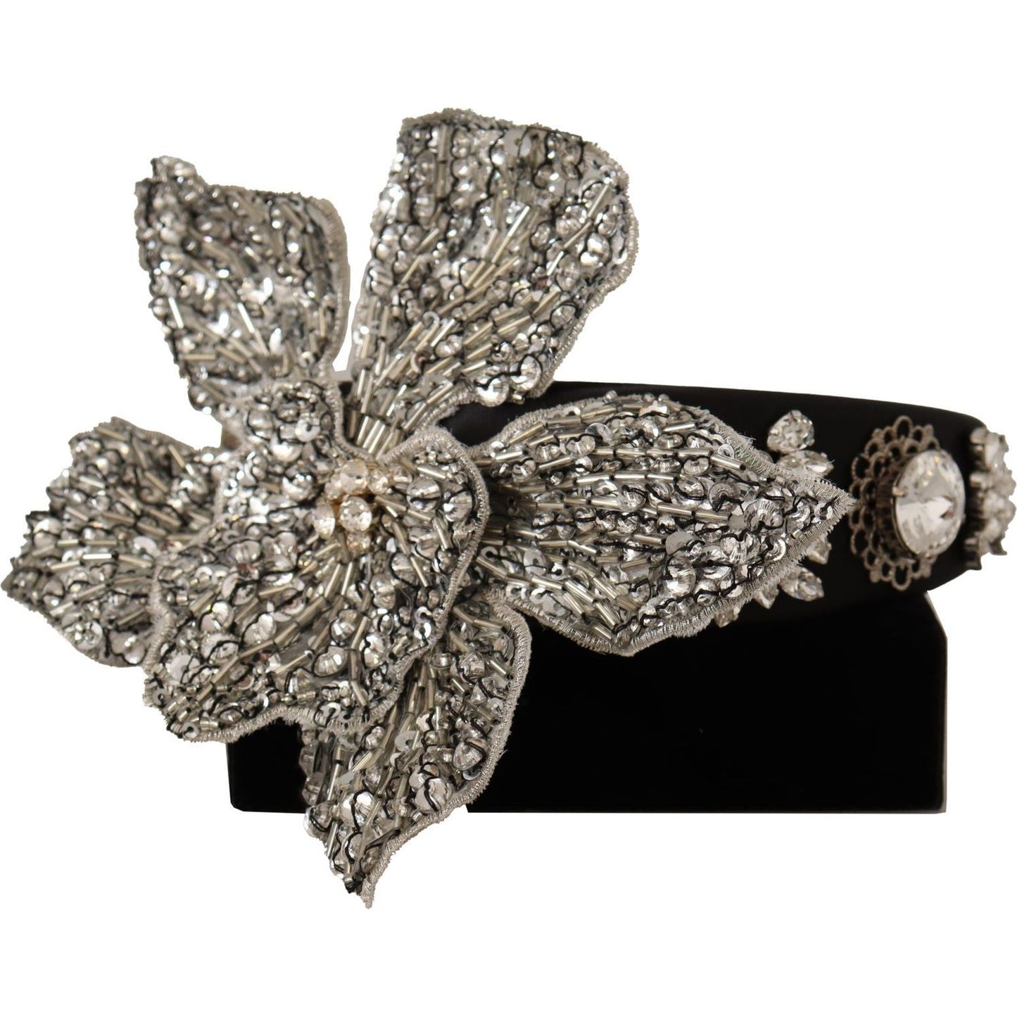 Dolce & Gabbana Elegant Crystal Diadem Headband - Chic Black Dolce & Gabbana