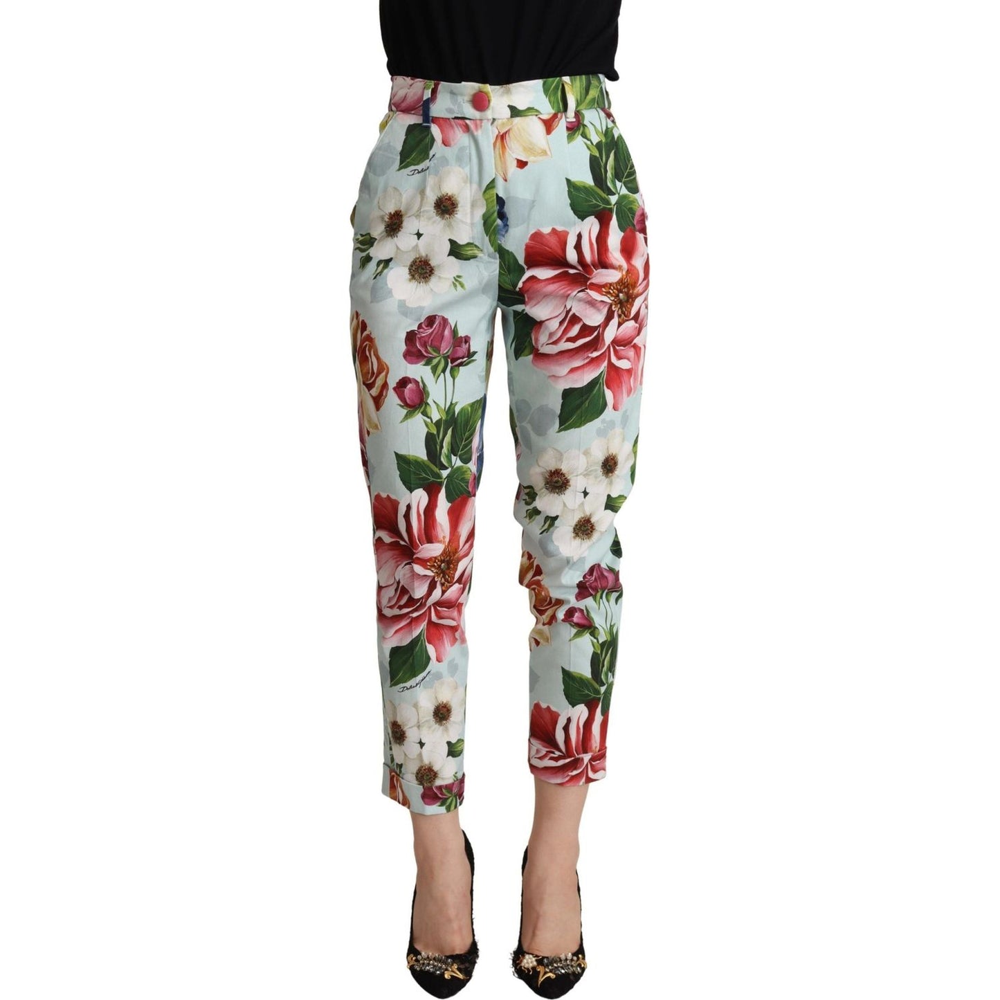 Dolce & Gabbana Elevate Your Chic with Floral Tapered Pants Dolce & Gabbana