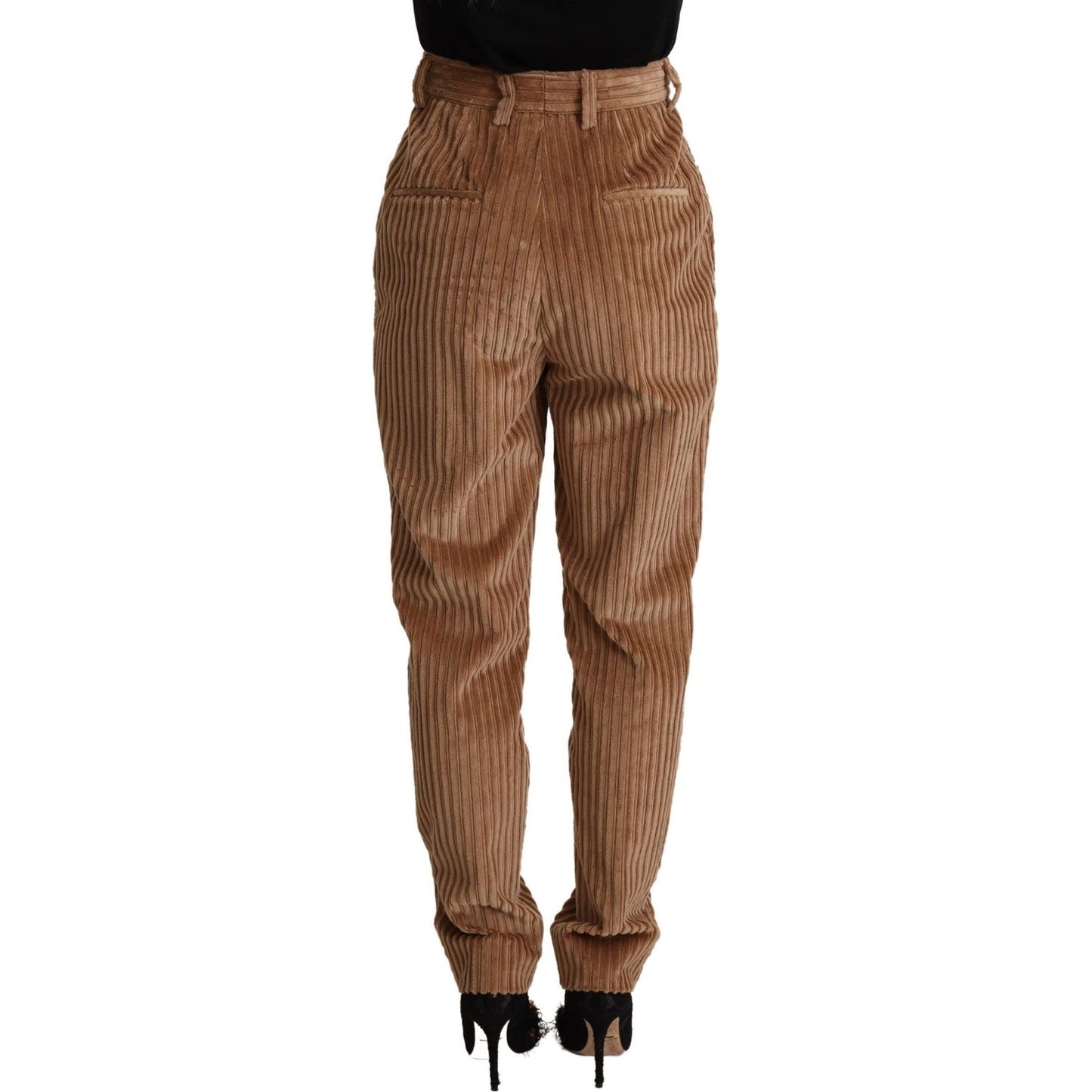 Dolce & Gabbana Elegant High-Waisted Tapered Corduroy Pants Dolce & Gabbana