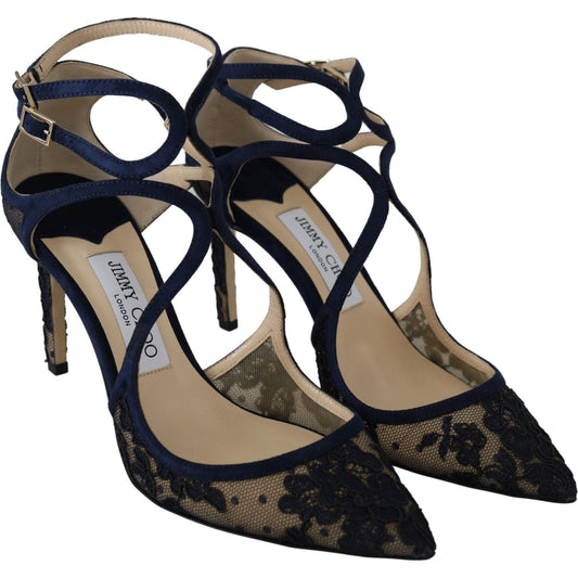 Jimmy Choo Navy Lancer Leather Pumps Elegance Unleashed Jimmy Choo